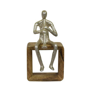 Escultura de aluminio de diseño Premium, escultura de mano humana de calidad elegante de Color dorado para decoración navideña - Product Image 6