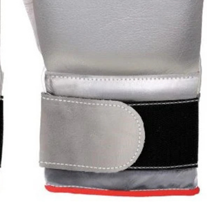 Gants de boxe professionnels en cuir rouge argenté, poignet à velcro, gants d'entraînement et de sparring pour hommes et femmes - Product Image 4