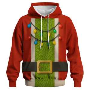 Sweats à capuche de Noël pour hommes Pull à col rond de haute qualité Impressions personnalisées oversize Sweatshirts à capuche et sweat-shirts en coton mélangé pour femmes - Product Image 1