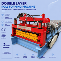 Machine de fabrication de tuiles à double couche avec moteur, pompe et roulement, pour tuiles en acier coloré émaillé de haute précision et tôles trapézoïdales
