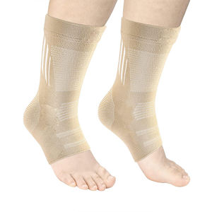 Mangas protectoras de soporte de tobillo de carbón de bambú elástico tejido para exteriores y gimnasio - Product Image 1