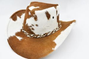 Sombrero de Vaquero Formal de Cuero Vacuno Auténtico de Alta Calidad al por Mayor, Correa Ajustable, Ecológico, Ligero, para Invierno, para Hombre y Mujer - Product Image 4