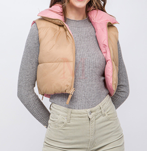 2024 vente en gros réglable léger toile bouffant Gilet gilet sans manches pour hommes/femmes vêtements d'extérieur résistants à l'eau - Product Image 3
