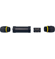 Conector Circular en Forma de I, Impermeable para Exteriores, IP68, con Tornillo, para Cable, PG13, 300V, PVC, 6-10A, 2-5 Pines