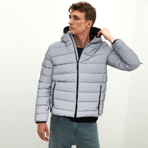 Factory Outlet Best Article Traje de moda para hombres Chaqueta acolchada de lona personalizable Turn-Down Collar Front High Street Style para - Product Image 1