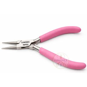 Pince à bec rond 5″ en acier inoxydable, outil de serrage de fil pour bijoux, poignée verte, précision, certifiée CE, fournisseur OEM - Product Image 3