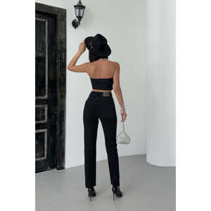 Jeans Mom Fit con Pedrería 7092 - Antracita Liso - Product Image 3