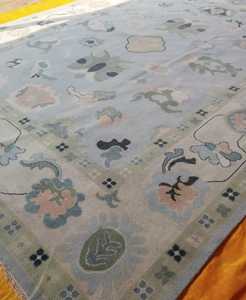 Oushak พรมที่ทันสมัยทำด้วยมือหรูหรานอตที่สวยงามปรับแต่งได้นามธรรมตุรกี/เปอร์เซียที่มีขนาดพรมพื้นที่ชุด - Product Image 5