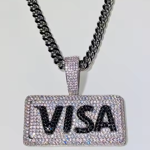 จี้ฮิปฮอปสเตอร์ลิงแบบไม่ซ้ำใครและอินเทรนด์เพชรโมอิสสำหรับแร็ปเปอร์ผลิตจากอินเดีย - Product Image 2