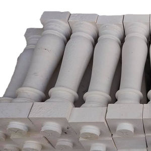 Garde-corps en pierre de marbre sculpté à la main, garde-corps en balustre en marbre d'intérieur, garde-corps en marbre vintage - Product Image 3