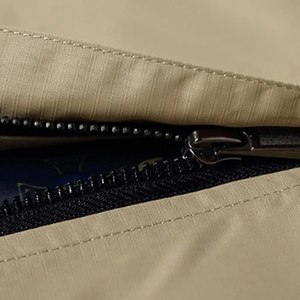 Abrigo de algodón de gran tamaño con cremallera para hombre, acolchado en blanco con decoración bordada, cuello alto, ropa larga - Product Image 6