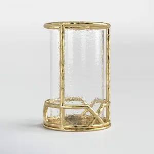 BOÎTE BOUGIE DÉCORATIVE VINTAGE LIGNES BRILLANTES - Product Image 2