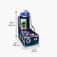 Jeu d'arcade de basket-ball Starlet Shooter - Éclairage LED, récompense par tickets, multijoueur, W92D208H248 cm, 300W