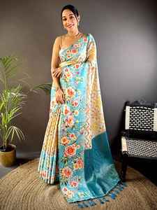 ชุดแต่งกายแฟนซีล่าสุดของ Kota doriya Saree เสื้อเบลาส์กับ zari ZIGZAG เสื้อแฟชั่นผู้หญิง - Product Image 5