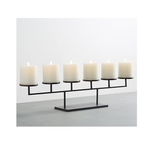 Beautiful iron candle holder with artistically sculpted floral metal accents & vintage <b>ornamental</b> aesthetics for timeless spaces - Product Image 2