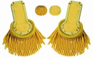 Épaulettes tactiques britanniques de haute qualité en or lacé, franges en bullion, accessoires d'uniforme tactique - Product Image 4