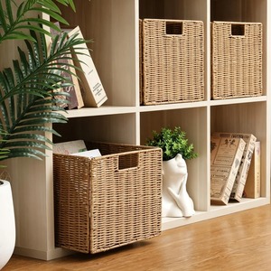 Organizador de Mimbre Plástico Tejido a Mano, Cestas de Almacenamiento Hechas a Mano, Ratán Natural, Moderno, Multifuncional, Hecho en Vietnam - Product Image 4