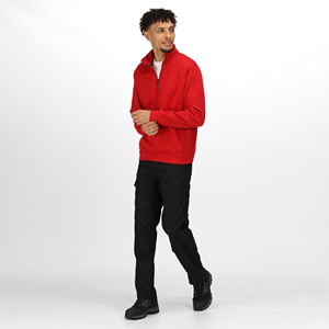 Nouveautés Pull à fermeture éclair quart Sweatshirts en molleton pour hommes Pull à col montant Sweatshirts - Product Image 4