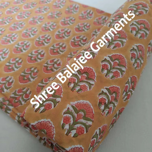 ผ้าคอตตอนแท้ลายดอกไม้สีส้ม100% อินเดียสวยลายดอกไม้สำหรับผู้หญิงที่คลุมกระเป๋าเสื้อผ้าสำหรับเด็กผู้ชาย - Product Image 6