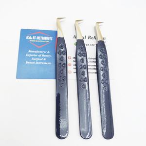 Pinzas profesionales para extensiones de pestañas con volumen de 90 grados, acero inoxidable sostenible con punta puntiaguda - Product Image 1