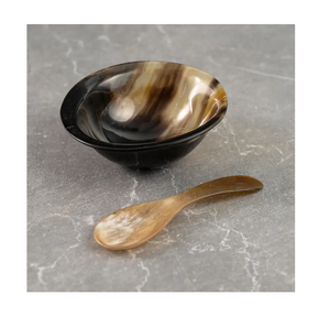 ชามเขาควายพร้อมช้อนขนาดเล็กช้อนผลไม้และสลัดเป็นที่นิยมใช้ในบ้านโรงแรมร้านอาหาร - Product Image 1