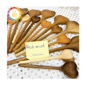 Cuillère en bois manche en bois léger pour la cuisson du riz mélanger le ragoût et servir les repas du Vietnam fabriqué - Product Image 2