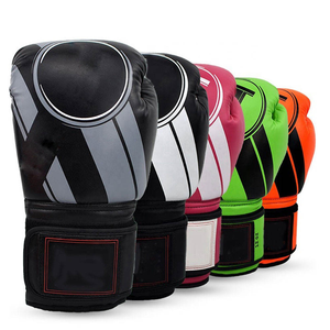 2025 superventas guantes de boxeo de gancho y bucle de cuero de calidad superior logotipo personalizado cuero de vaca adultos competición entrenamiento Kick Boxing - Product Image 3