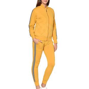 Chándales de algodón para mujer, nuevo estilo 2025, logotipo personalizado, cuello levantado, ropa informal de invierno hecha en Pakistán de alta calidad - Product Image 2