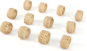 Rond de serviette de canne ronde en vrac pour la décoration de fête Table à manger rassemblements de famille de tous les jours un grand décor de table - Product Image 4