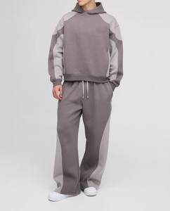 2025 nuevos chándales personalizados para correr, chándal para hombres, chándal de algodón/poliéster, jersey con capucha, ajuste holgado, Color doble, informal - Product Image 4