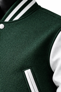 Veste de baseball de haute qualité avec impression de logo personnalisé, veste simple pour homme, coupe-vent, veste varsity pour le printemps et l'automne - Product Image 6