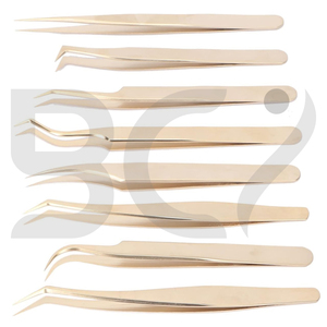 Easy to Use Non Slip Premium Quality Fiber Tip Eyelash Extension Tweezers Good Quality Eyelash Grafted Tweezers - Product Image 6