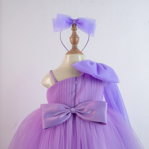 Vestido largo de tamaño pequeño para dama de honor con velo púrpura Nhung Nguyen vestido de princesa bebé niña chico ropa hecha en Vietnam OEM ODM - Product Image 3