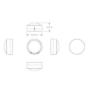 Lampes à LED RGB modernes, alimentées par piles, lampes de placard avec télécommande pour cuisine, salon, chambre à coucher - Blanc froid - Lot de 3 - Product Image 3