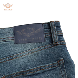 YOKEBUD Jeans de Mezclilla Elásticos de Corte Slim para Hombre, Cintura Media, Lavado Azul Clásico, Estilo Moderno, Ropa Casual Urbana, Personalizable OEM, Corte Recto - Product Image 6