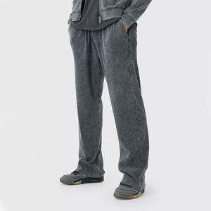 Pantalons de jogging amples pour hommes, 100% coton, taille mi-haute, logo brodé, décontractés, taille élastique, poche latérale, antistatique, séchage rapide - Product Image 3