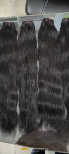 Envío de cabello Remy virgen rizado natural indio crudo de alta calidad de trama doble estilo ondulado a granel en stock-Extensiones de cabello humano - Product Image 6