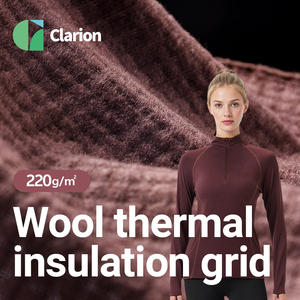 Tissu polaire en <span class=keywords><strong>laine</strong></span> mérinos 220g, chaud et respirant pour les couches <span class=keywords><strong>de</strong></span> <span class=keywords><strong>base</strong></span> <span class=keywords><strong>de</strong></span> randonnée Jacquard gaufré - Product Image 1