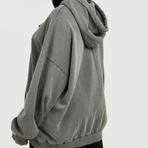 Sweat à capuche long en peluche d'hiver pour femmes avec manches longues et cordon de serrage en gros respirant coupe ample sweat à capuche de sport chaud - Product Image 5