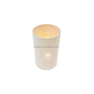 Golden Metal Hollow <b>Mini</b> Candle Lantern Candle Holder with Glass for Table Home Decor Artwork - Product Image 1