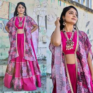 Traje Lehenga de trabajo con bordado pesado de último diseñador para mujer, ropa india de estilo tradicional para bodas y festivales - Product Image 2