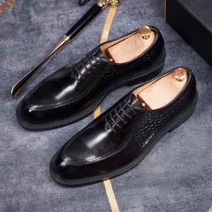 Chaussures habillées pour hommes - Chaussures Oxford pointues en cuir pleine fleur de haute qualité pour mariage, occasions sociales, affaires et bureau - Product Image 5