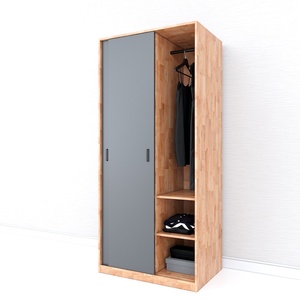 Rubber Wood Minimalist Folding <b>Wardrobe</b> Closet Convertible for Home Furniture Apartment Use TQA68035 - Product Image 3