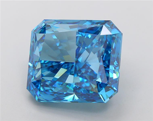 Élégant 15.0 Ct Radiant Cut Lab Grown Diamond CVD Stone Bijoux haut de gamme Certificat IGI Couleur bleu vif pour les acheteurs en gros - Product Image 2