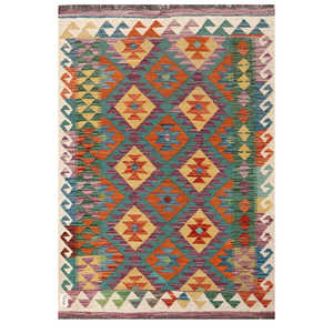 Alfombra Kilim de Maimana, Afganistán, 148 x 105 cm, Juego de Alfombras - Product Image 1