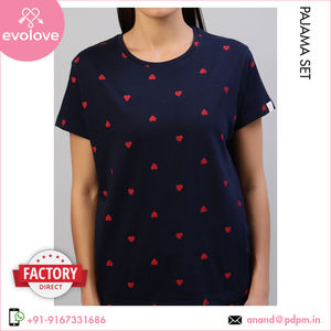 2024 Top más vendido personalizable 100% algodón señoras ropa de noche para mujer ropa de dormir de punto Conjunto de pijama de 2 piezas - Product Image 4