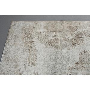 Alfombra de 6,3x9,8 pies, Alfombra Turca Vintage, Alfombra Blanca con Diseño Floral - Product Image 4