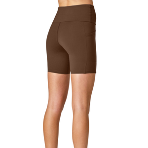 Shorts de Yoga para Mujer, Cintura Alta, Elásticos, Sólidos, Transpirables, Ecológicos, 100% Nailon, Compresión Elástica, para Entrenamiento y Gimnasio - Product Image 2