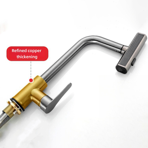 Heavy-Duty Gun màu xám thép không gỉ Pull-out Vòi bếp với xây dựng mạnh mẽ và chất lượng cao - Product Image 5