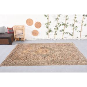 Traditional Vintage Turkish <b>Rug</b> Beige Brown Classic Large Area Rectangle Patchwork Wool Material Latex Backing Eco Friendly New - Product Image 1